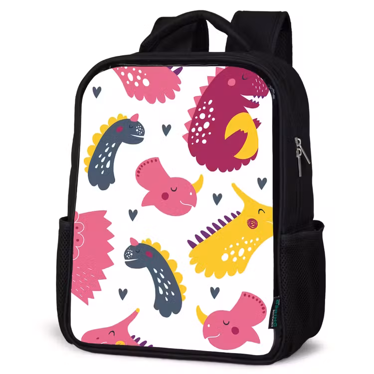 Kinderrugzak - Zwart - Dino - Patronen - Kind - Roze - Meisjes — 7