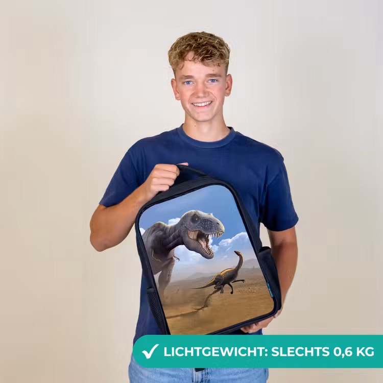 Kinderrugzak - Zwart - Dino - Wilde dieren - Tekening - Kinderen - Jongens — 3