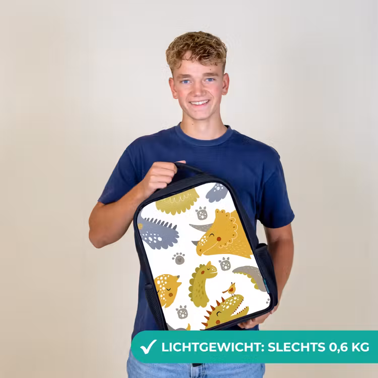 Kinderrugzak - Zwart - Dinosaurus - Patronen - Jongens - Dino - Kinderen — 3