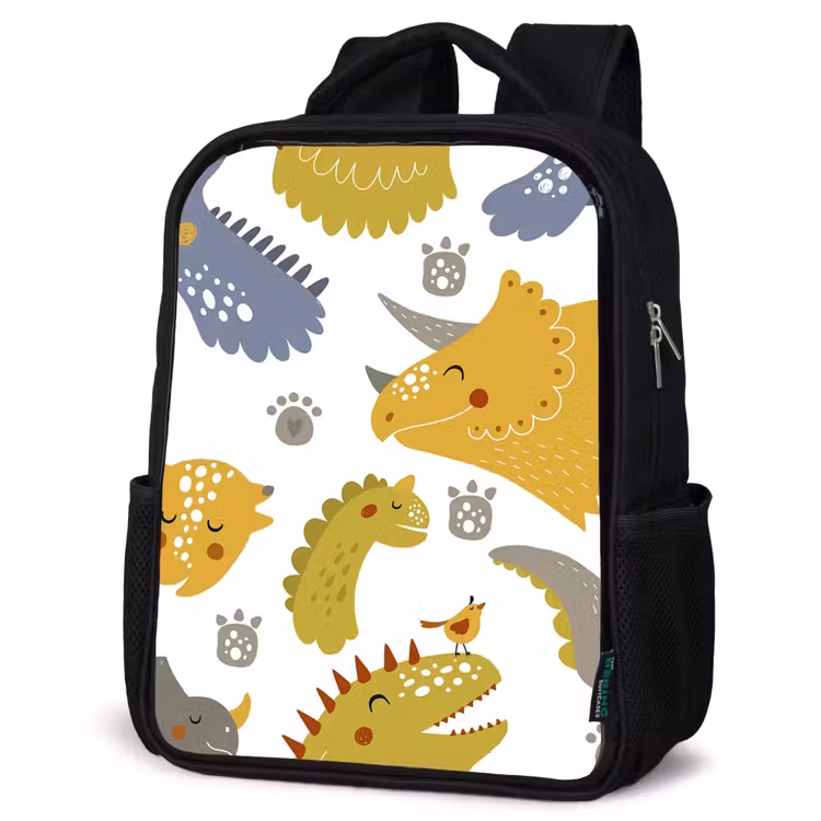 Kinderrugzak - Zwart - Dinosaurus - Patronen - Jongens - Dino - Kinderen — 7
