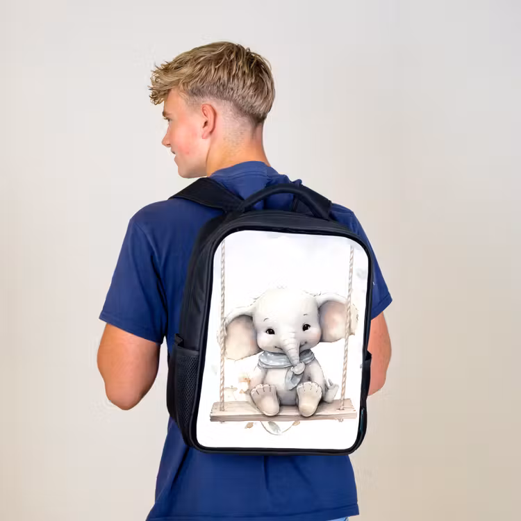 Kinderrugzak - Zwart - Olifant - Dier - Kinderen — 6