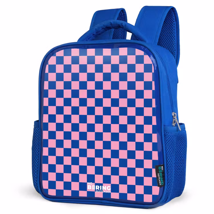 Kinderrugzak - Blauw - Blokjes - Blauw - Roze — 9