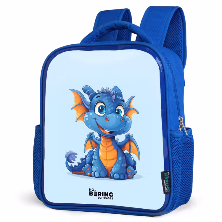 Kinderrugzak met naam - Blauw - Dinky draakje — 9