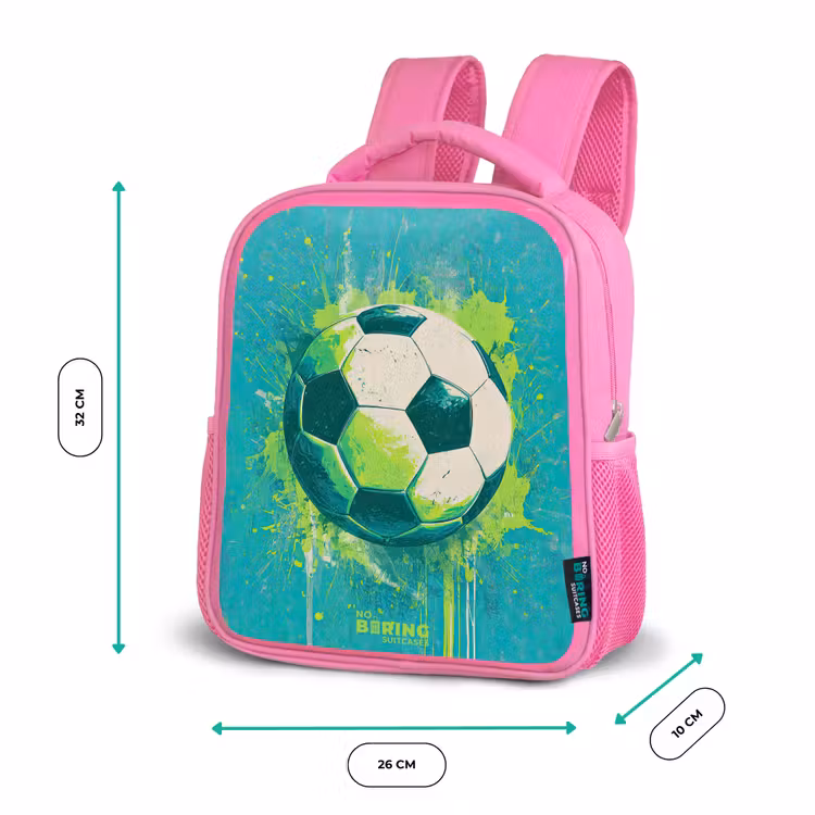 Kinderrugzak - Roze - Voetbal - Verfspatten - Groen - Blauw — 3