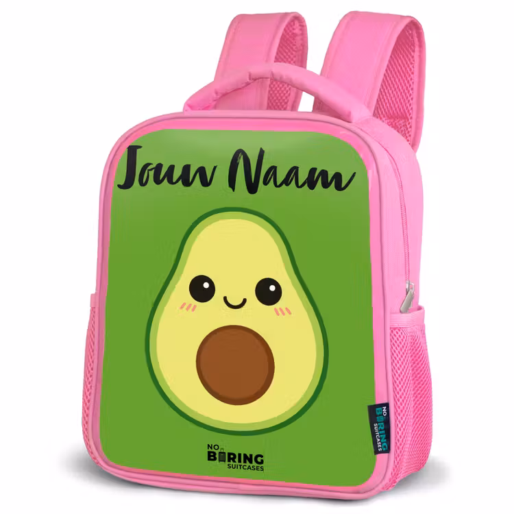 Kinderrugzak met naam - Roze - Kawai - Avocado - Groen — 6