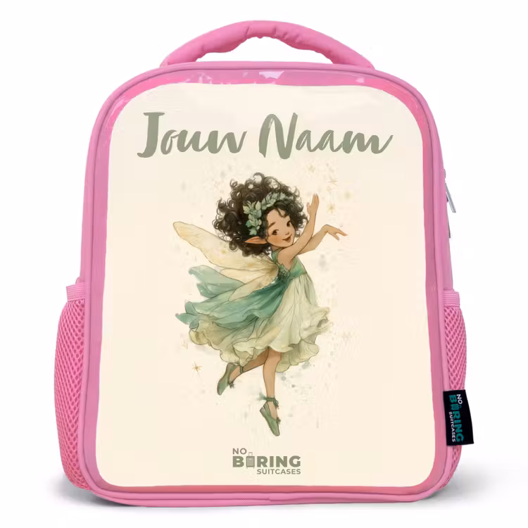 Kinderrugzak met naam - Roze - Dansende bosfee — 1