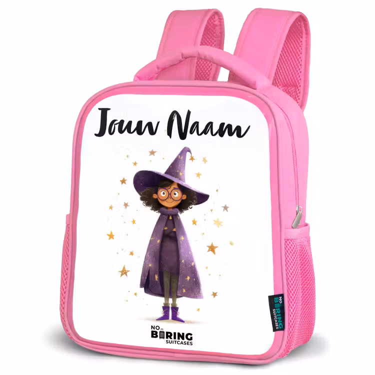 Kinderrugzak met naam - Roze - De paarse tovenaarsmantel — 6