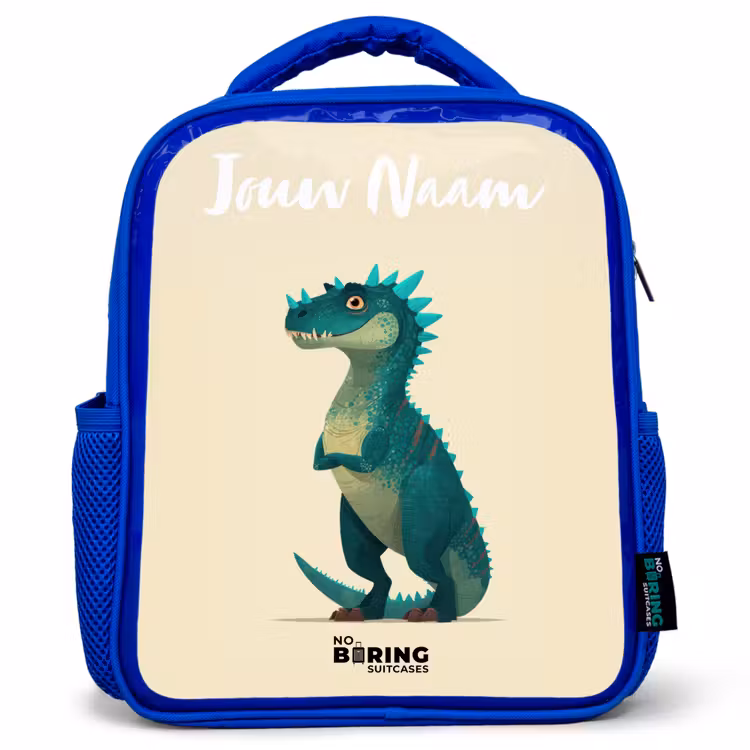 Kinderrugzak - Blauw - Dino - Dier - Blauw - Groen — 1