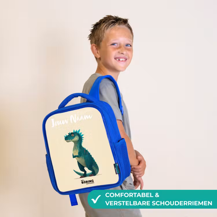 Kinderrugzak - Blauw - Dino - Dier - Blauw - Groen — 4