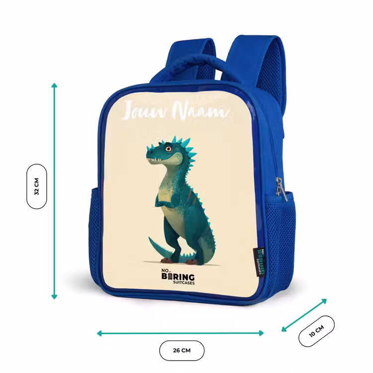 Kinderrugzak - Blauw - Dino - Dier - Blauw - Groen — 6