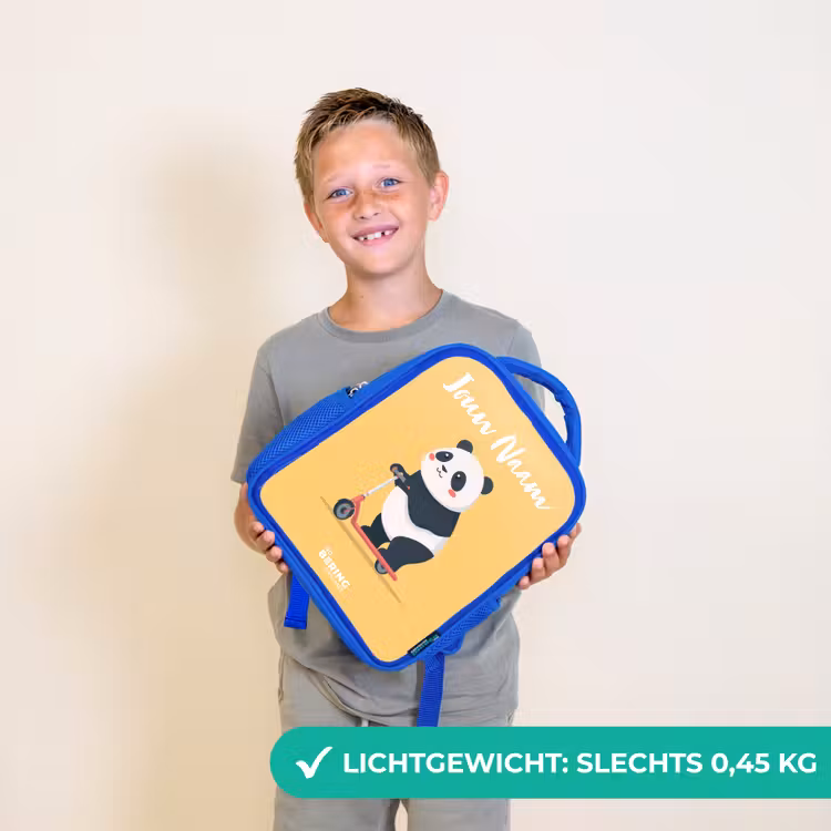Kinderrugzak - Blauw - Panda - Step - Geel — 2