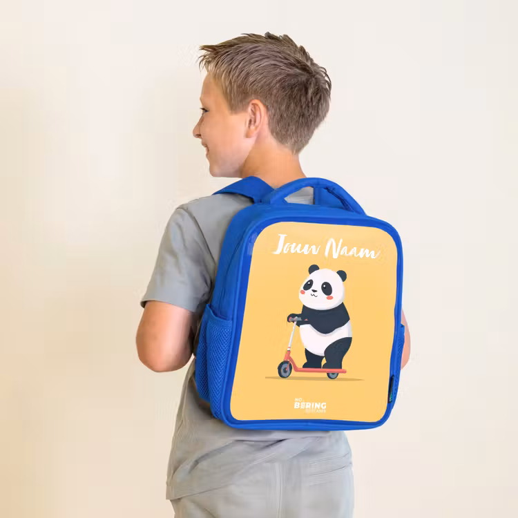 Kinderrugzak - Blauw - Panda - Step - Geel — 3