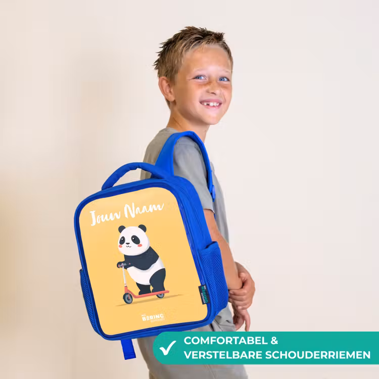 Kinderrugzak - Blauw - Panda - Step - Geel — 4