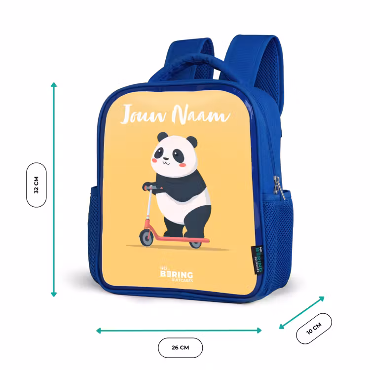 Kinderrugzak - Blauw - Panda - Step - Geel — 6