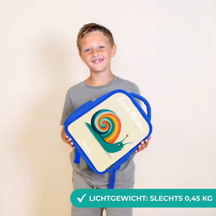 Kinderrugzak - Blauw - Slak - Regenboog - Kleurrijk — 2