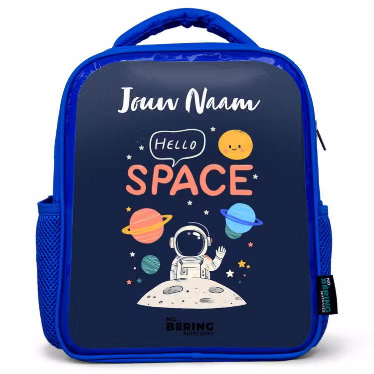 Kinderrugzak - Blauw - Astronaut - Quote - Planeten - Sterren — 1