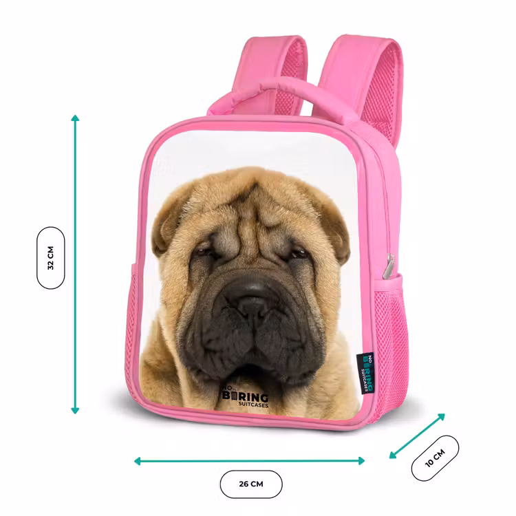 Kinderrugzak - Roze - Hondje met Boos Hoofd — 3
