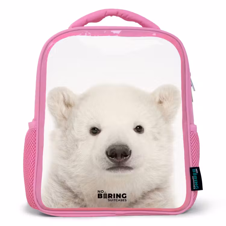 Kinderrugzak - Roze - Schattige Ijsbeer — 1