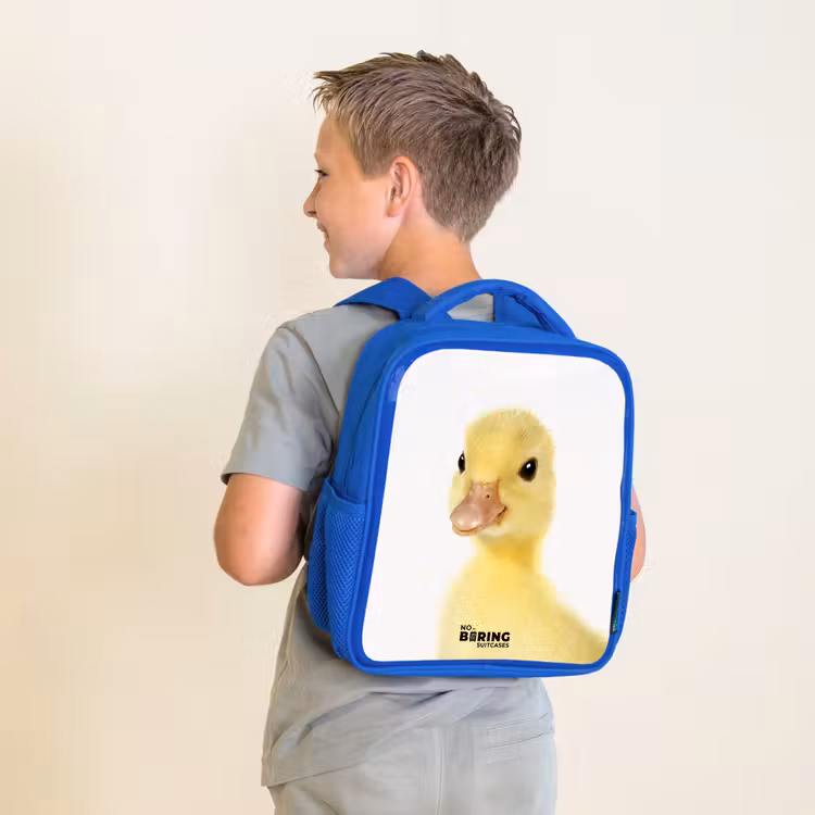 Kinderrugzak met naam - Blauw - Barry de Badeend — 3