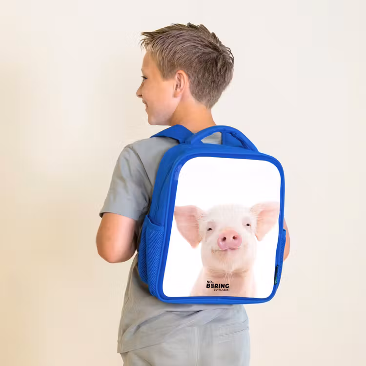 Kinderrugzak met naam - Blauw - Binky Big β 3