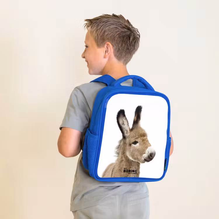Kinderrugzak met naam - Blauw - Eddy Ezel — 3