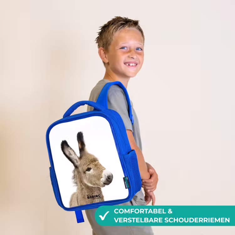 Kinderrugzak met naam - Blauw - Eddy Ezel — 4