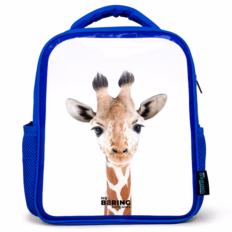 Kinderrugzak met naam - Blauw - Gerrie Giraffe — 1