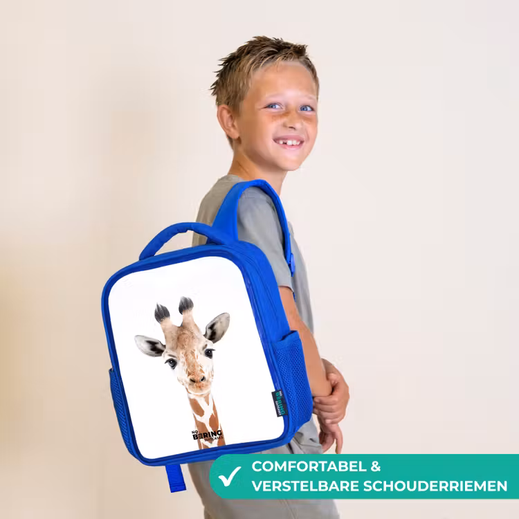 Kinderrugzak met naam - Blauw - Gerrie Giraffe — 4