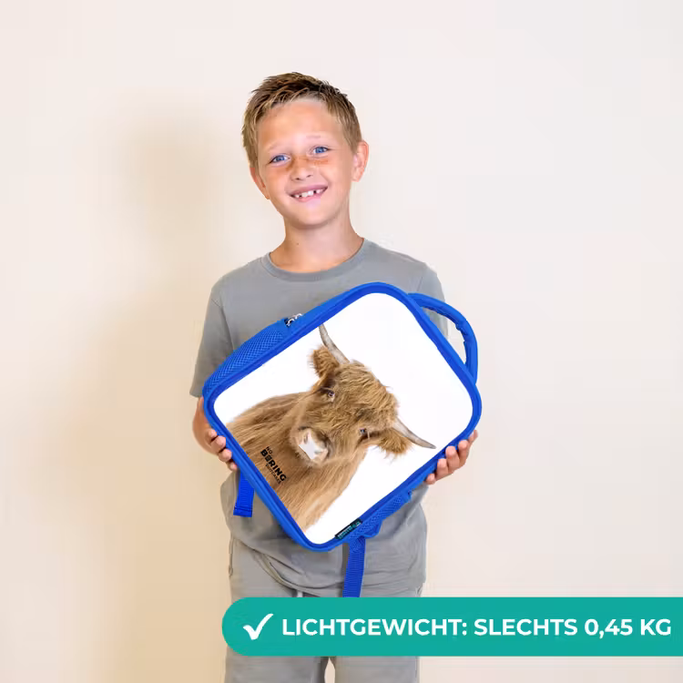 Kinderrugzak met naam - Blauw - Halbe Hooglander — 2