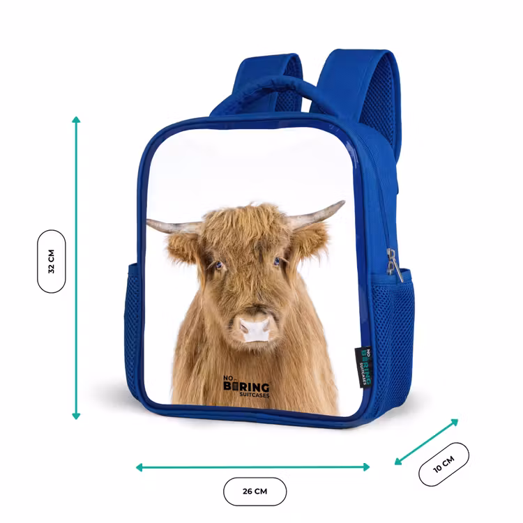 Kinderrugzak met naam - Blauw - Halbe Hooglander — 6