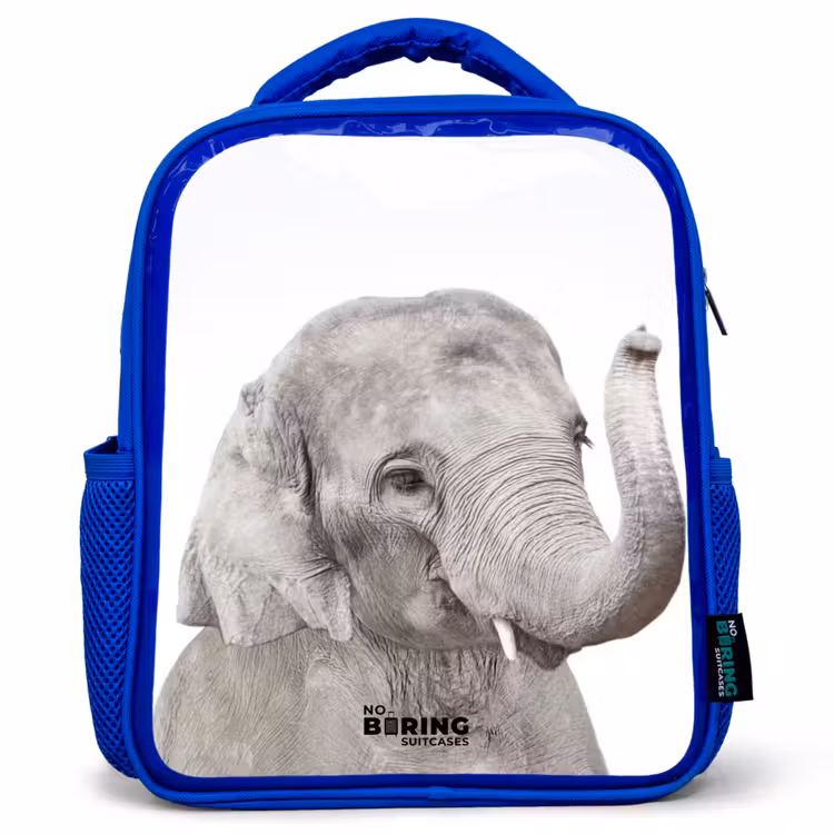 Kinderrugzak met naam - Blauw - Oscar Olifant — 1