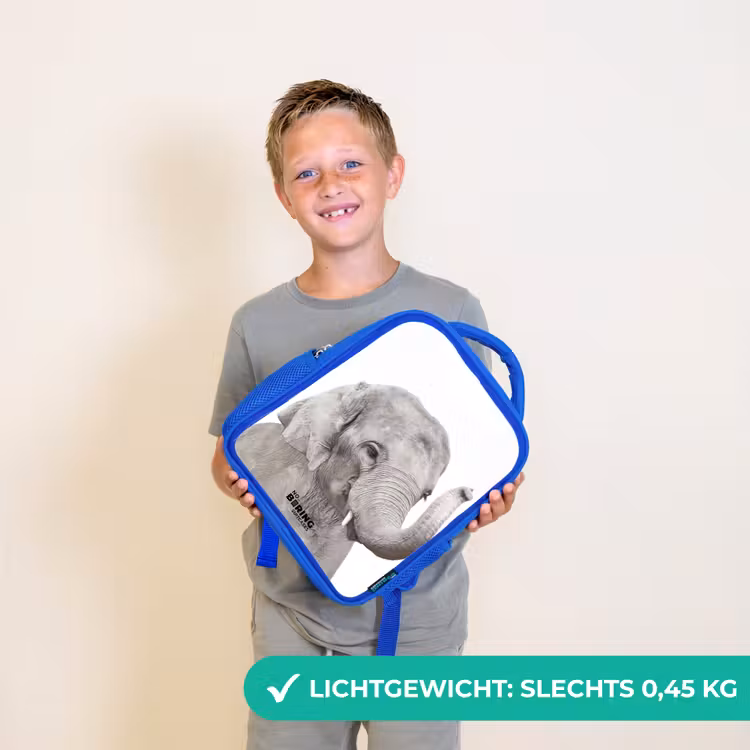 Kinderrugzak met naam - Blauw - Oscar Olifant — 2
