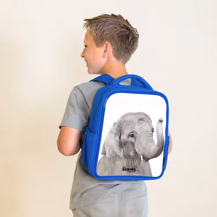 Kinderrugzak met naam - Blauw - Oscar Olifant — 3