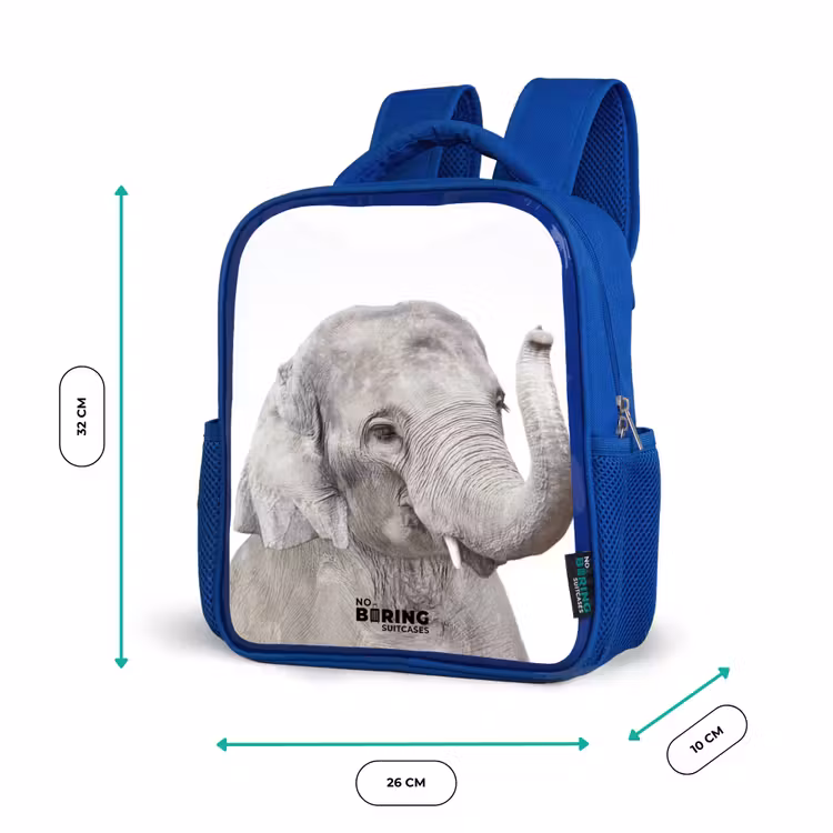 Kinderrugzak met naam - Blauw - Oscar Olifant — 6