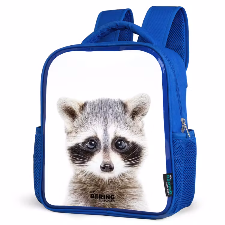 Kinderrugzak met naam - Blauw - Rachid Racoon — 9