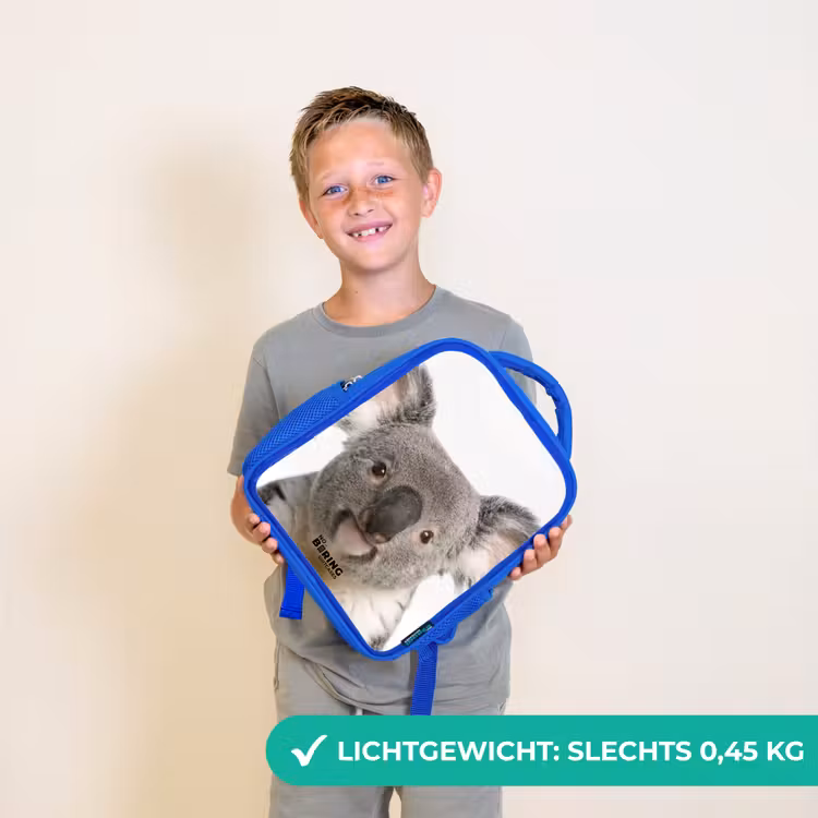 Kinderrugzak met naam - Blauw - Schattige Koala Beer — 2