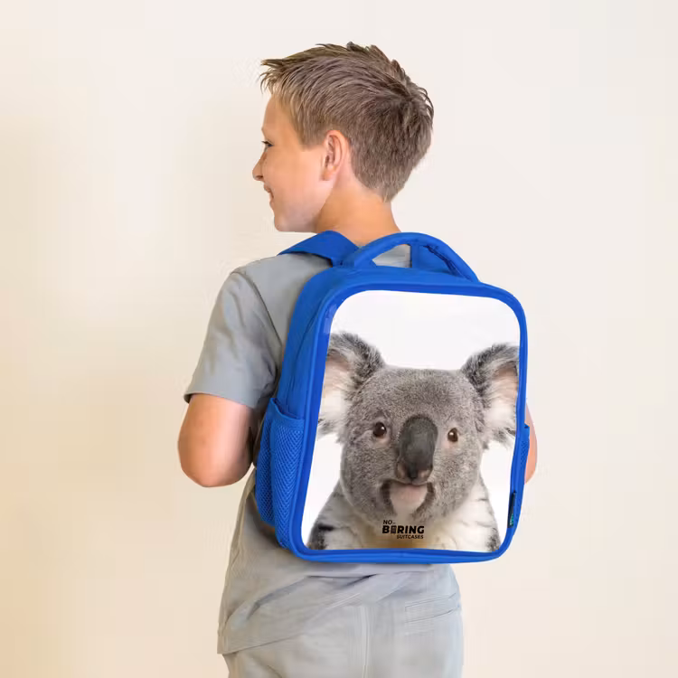 Kinderrugzak met naam - Blauw - Schattige Koala Beer — 3
