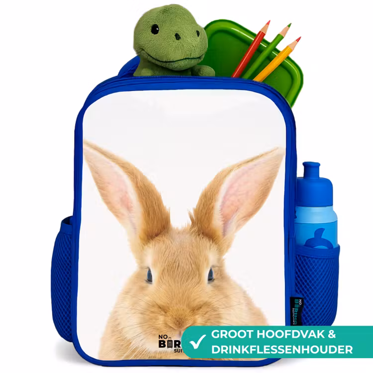 Kinderrugzak met naam - Blauw - Snuffels met Tevreden Hoofd — 5