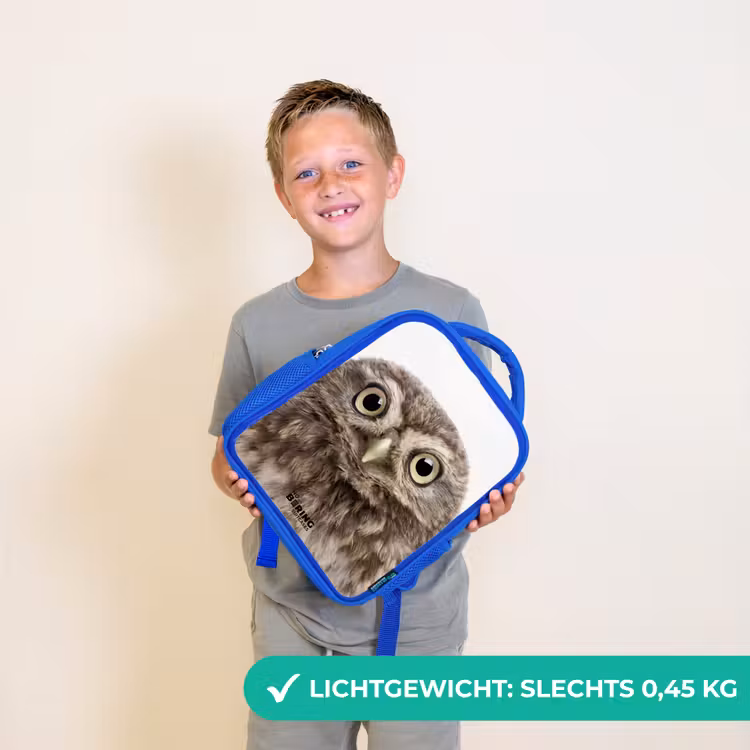 Kinderrugzak met naam - Blauw - Ulke Uil — 2