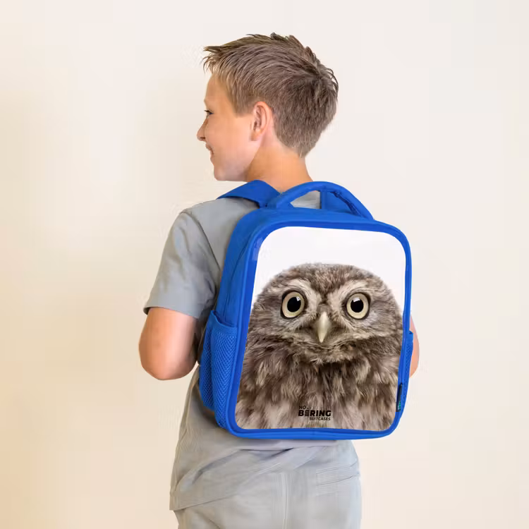 Kinderrugzak met naam - Blauw - Ulke Uil — 3