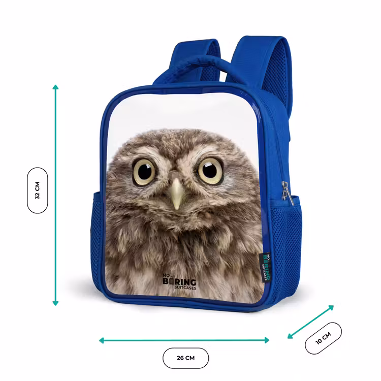 Kinderrugzak met naam - Blauw - Ulke Uil — 6