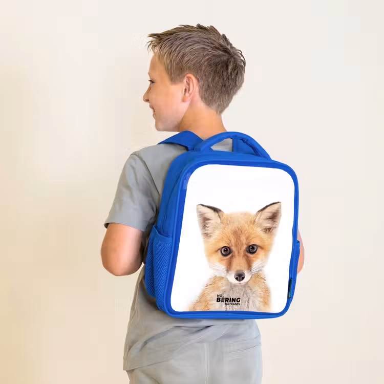 Kinderrugzak met naam - Blauw - Vicky Vosje β 3