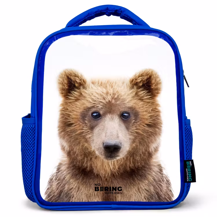 Kinderrugzak met naam - Blauw - Bennie Beer — 1