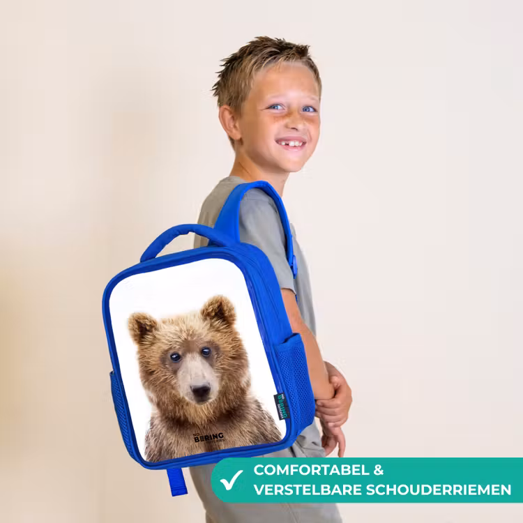 Kinderrugzak met naam - Blauw - Bennie Beer — 4
