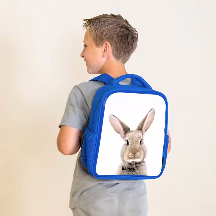 Kinderrugzak met naam - Blauw - Koen Konijn β 3