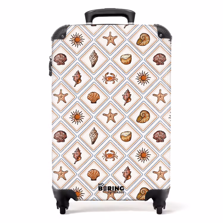 Koffer - Oranje strand print — 1