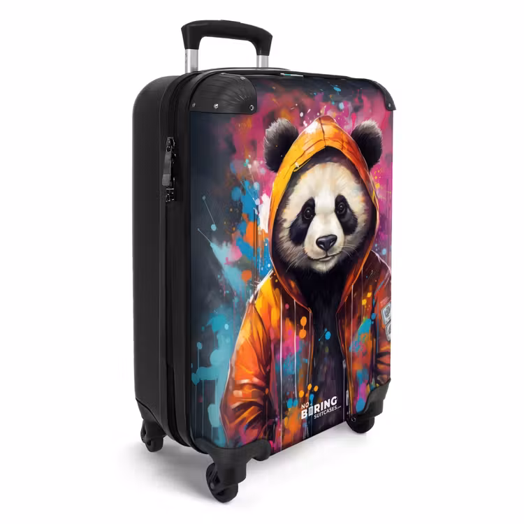 Koffer - Panda met Oranje Jas en Verfspetters — 2