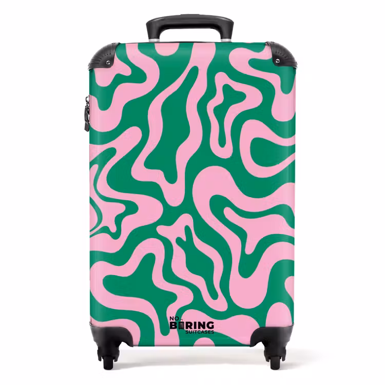 Koffer - Abstract - Organisch Roze/Groen — 1