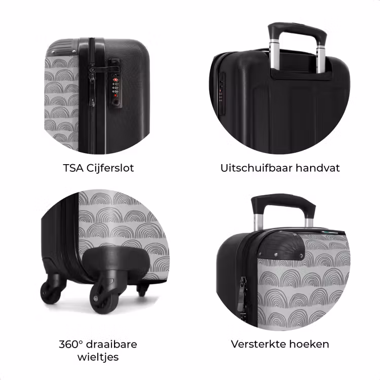 Koffer - Donkergrijze halve cirkels — 7