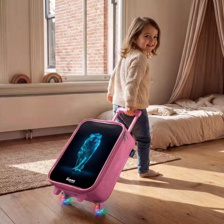 Kinderkoffer - Roze - Gloeiende tijger in beweging — 3